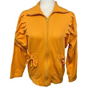 Tangerine Men's M-L Three Men Strong Jacket Puff Style w/ Ruffle Tie Pockets
